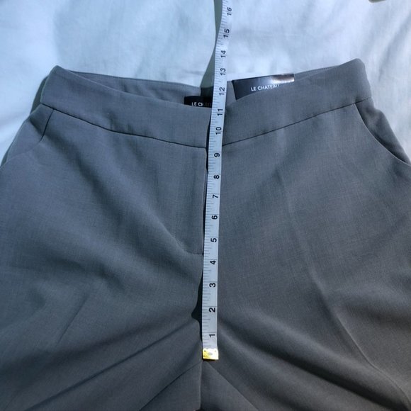 Le Chateau Light Gray Woven Straight Leg Pant - Size 8 - Picture 5 of 8